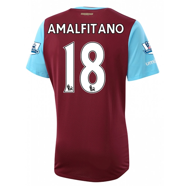 West Ham 2015-16 AMALFITANO #18 Home Soccer Jersey